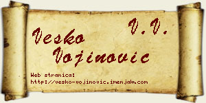 Vesko Vojinović vizit kartica
